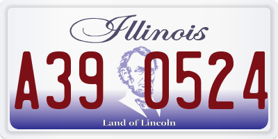 IL license plate A390524