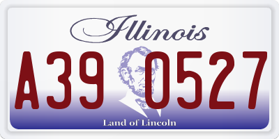 IL license plate A390527