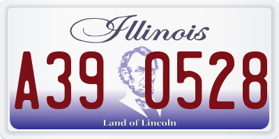 IL license plate A390528