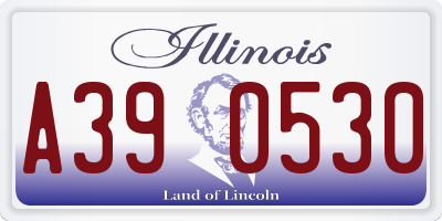 IL license plate A390530
