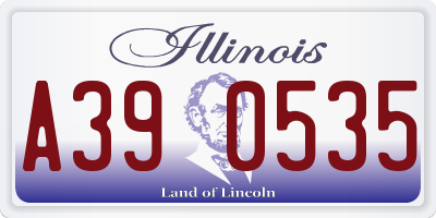 IL license plate A390535