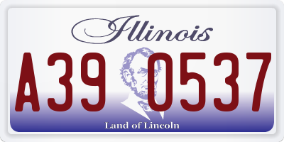 IL license plate A390537