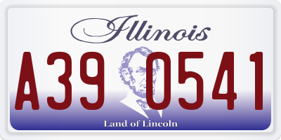IL license plate A390541
