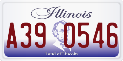 IL license plate A390546