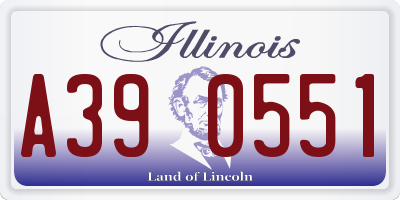 IL license plate A390551