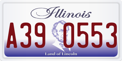IL license plate A390553