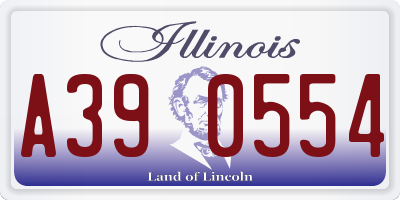 IL license plate A390554