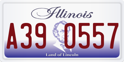 IL license plate A390557