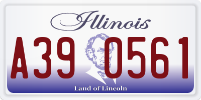 IL license plate A390561