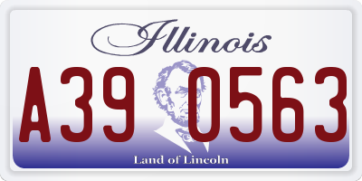IL license plate A390563