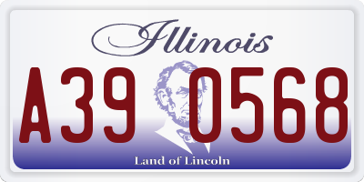IL license plate A390568