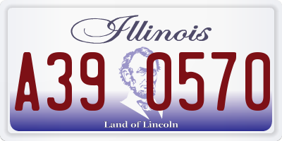 IL license plate A390570