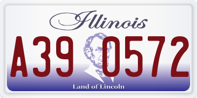 IL license plate A390572