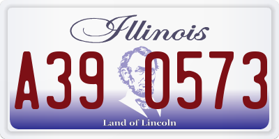 IL license plate A390573