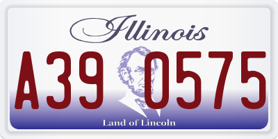 IL license plate A390575