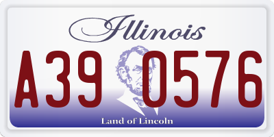 IL license plate A390576