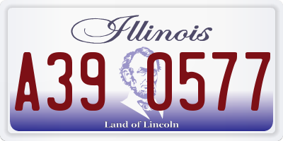 IL license plate A390577