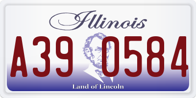 IL license plate A390584