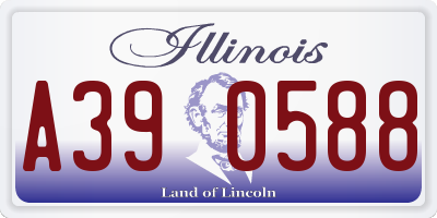 IL license plate A390588