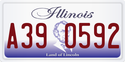 IL license plate A390592