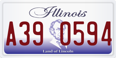 IL license plate A390594