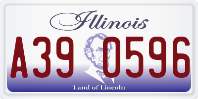 IL license plate A390596