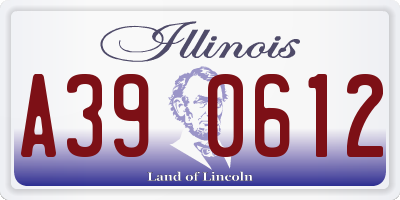 IL license plate A390612