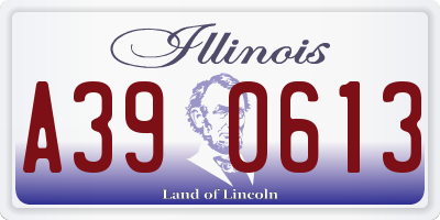 IL license plate A390613