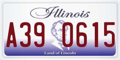 IL license plate A390615