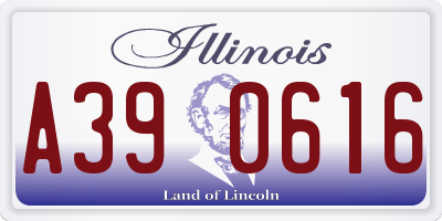 IL license plate A390616