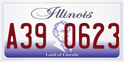 IL license plate A390623