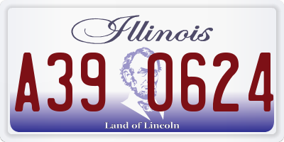IL license plate A390624