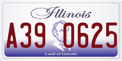 IL license plate A390625