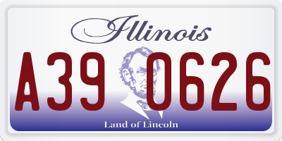 IL license plate A390626
