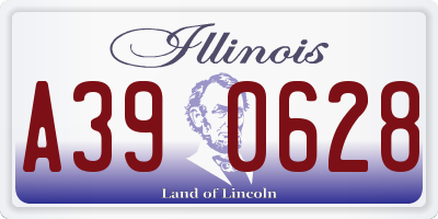 IL license plate A390628