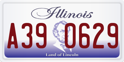 IL license plate A390629
