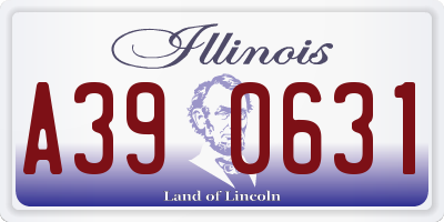 IL license plate A390631