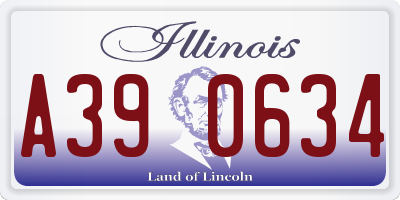 IL license plate A390634