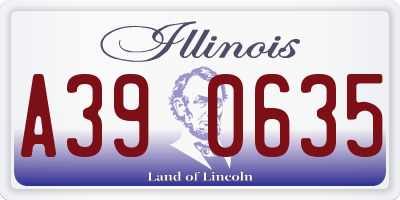 IL license plate A390635
