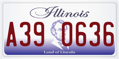 IL license plate A390636