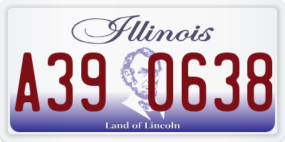 IL license plate A390638