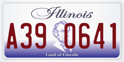IL license plate A390641