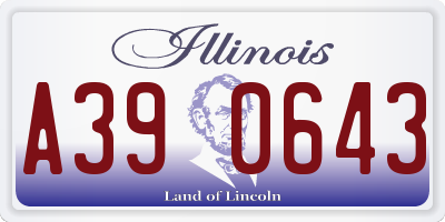 IL license plate A390643