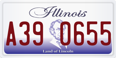 IL license plate A390655