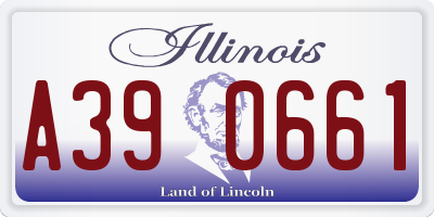 IL license plate A390661
