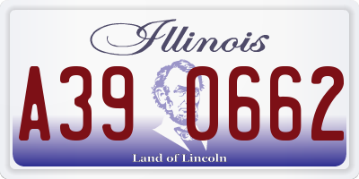 IL license plate A390662