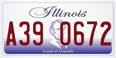 IL license plate A390672
