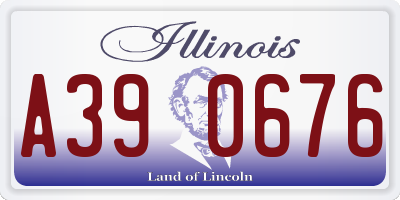 IL license plate A390676