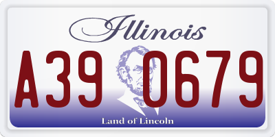 IL license plate A390679