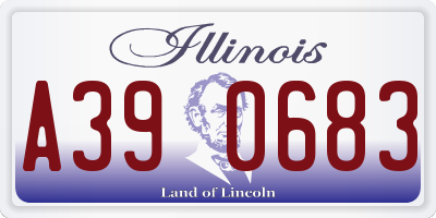IL license plate A390683